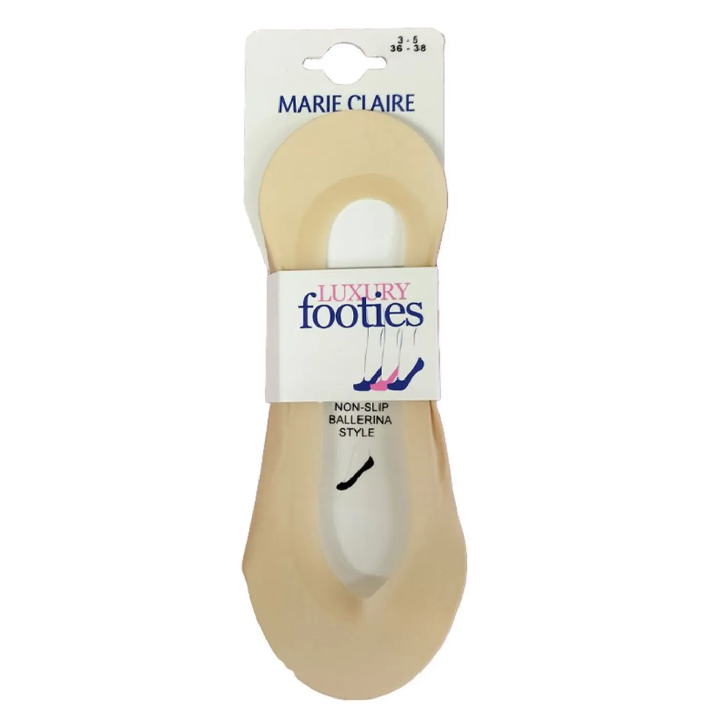 Marie Claire Laser Cut Bonded Footsie | Natural