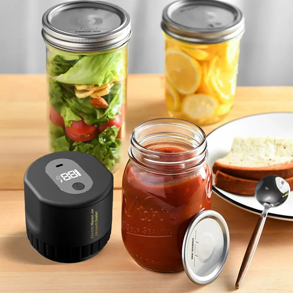 Mason Jar Vacuum Sealer Jar Vacuum Sealer Kit Cordless Vacuum Sealing Machine Electric Automatic Kitchen Supplies