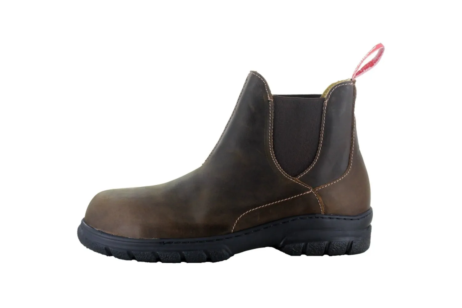 Mellow Walk Womens Maddy EH PR Brown Leather Metal-Free Work Boots