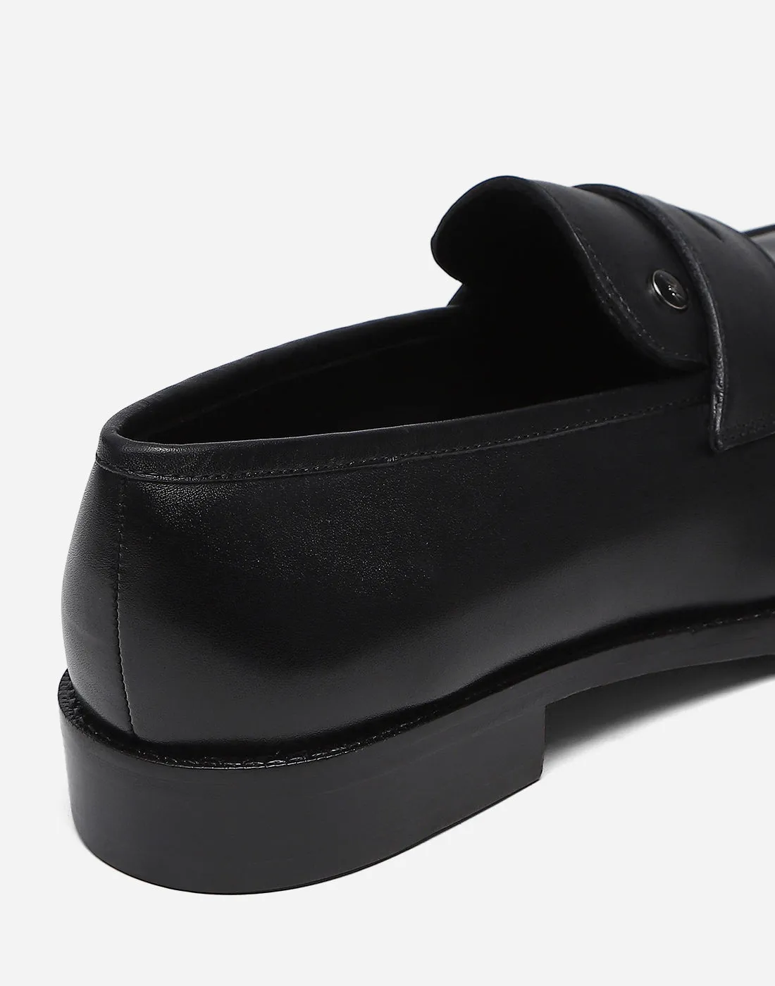 Men Black Slip on Genuine Leather Loafers