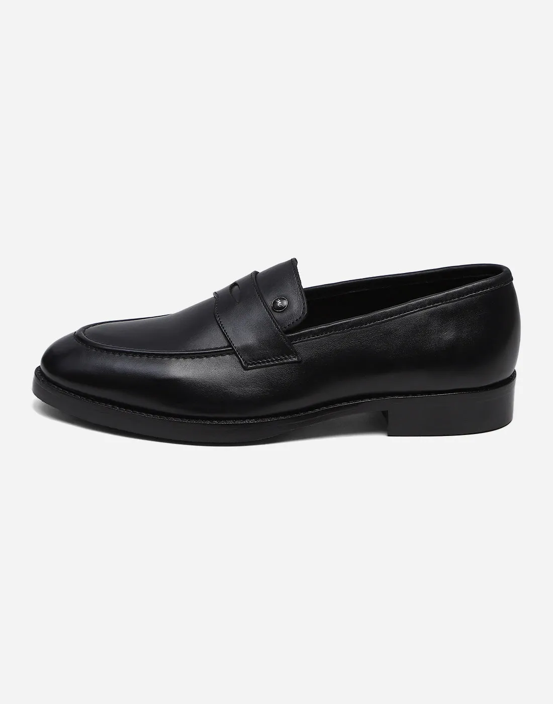 Men Black Slip on Genuine Leather Loafers