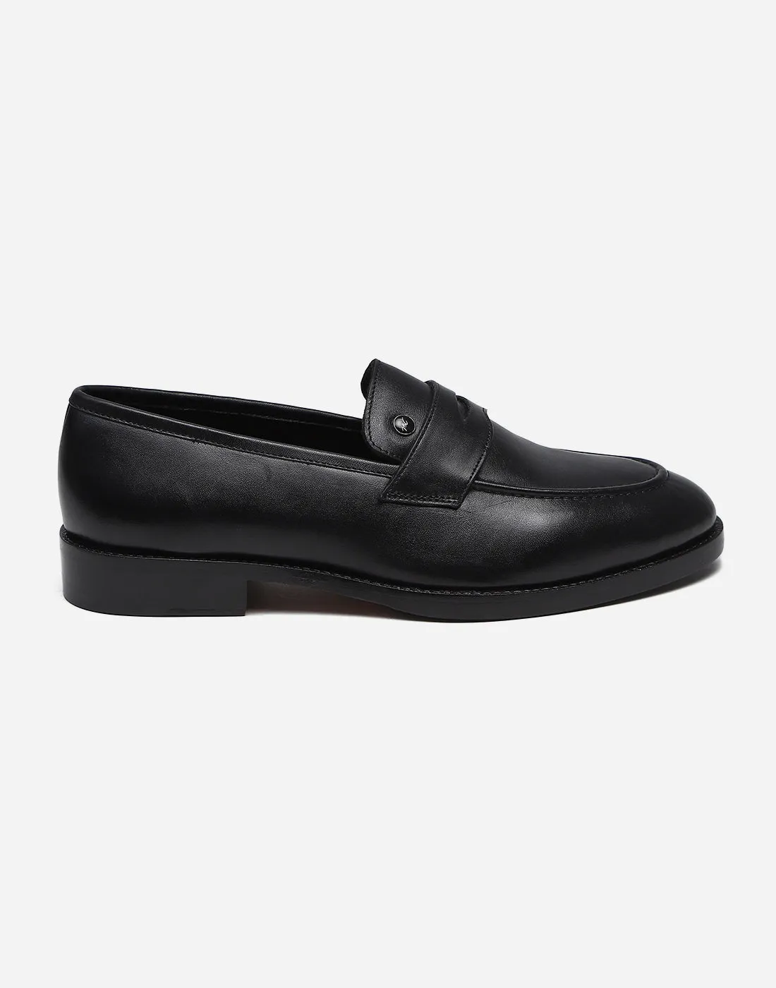 Men Black Slip on Genuine Leather Loafers