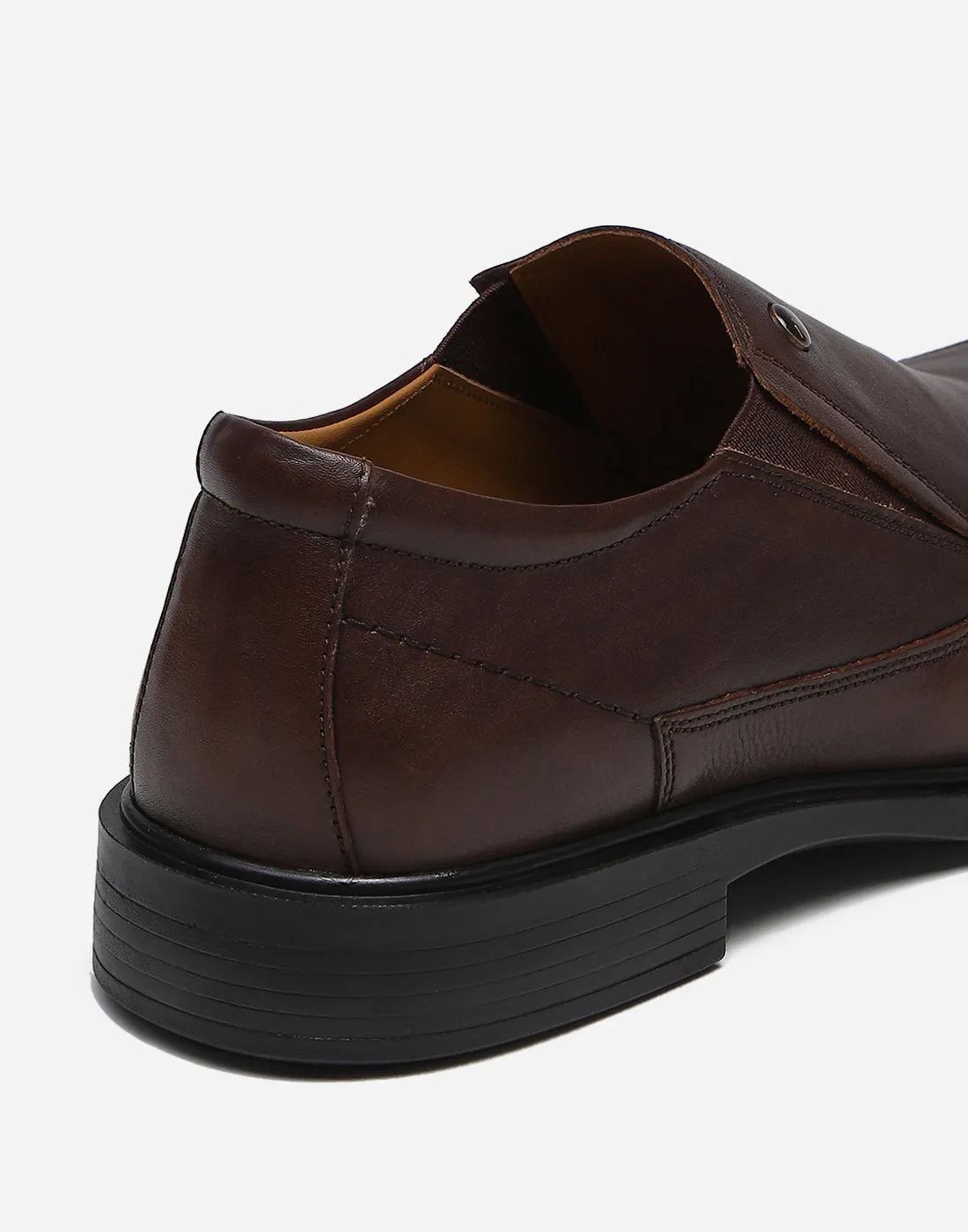 Men Brown Slip on Genuine Leather Penny Loafers