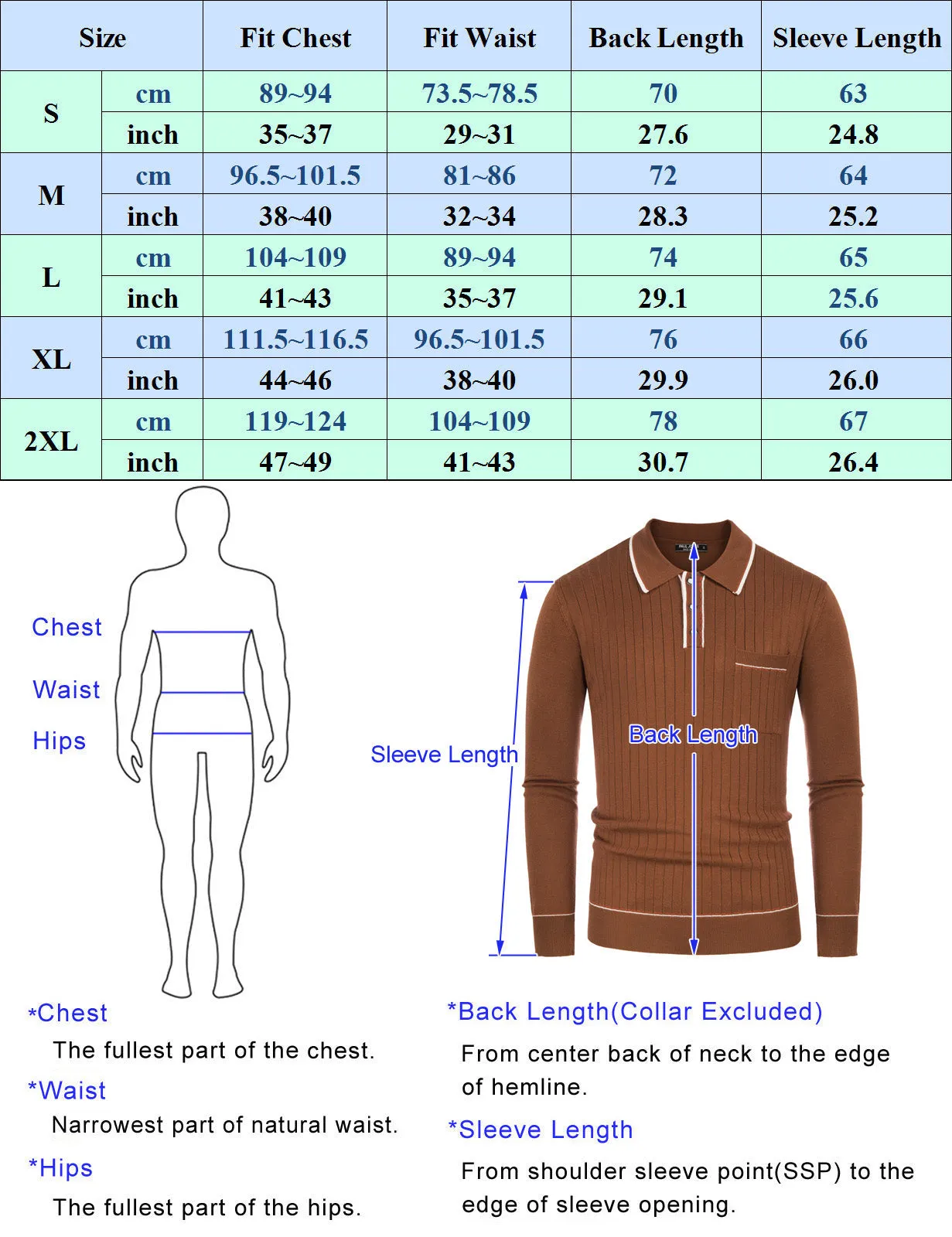 Men Ribbed Sweater Long Sleeve Lapel Collar Button-up Neck Pullover Knitwear Shirts