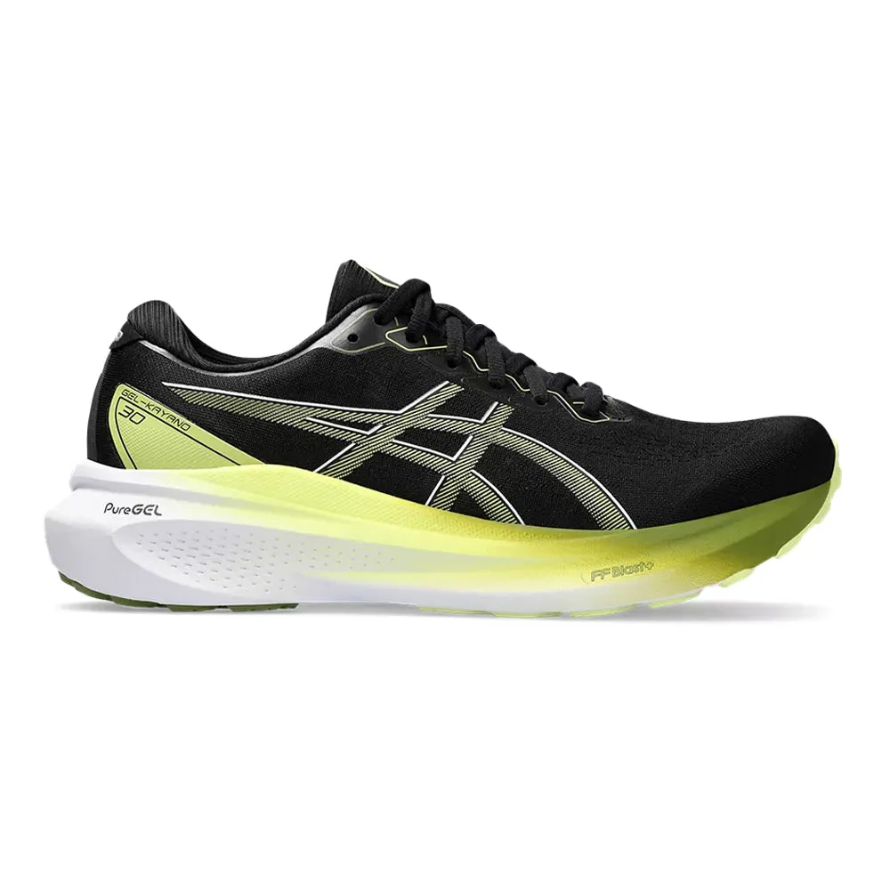 Men's Asics Gel-Kayano 30, Black/Glow Yellow, 9 D Medium