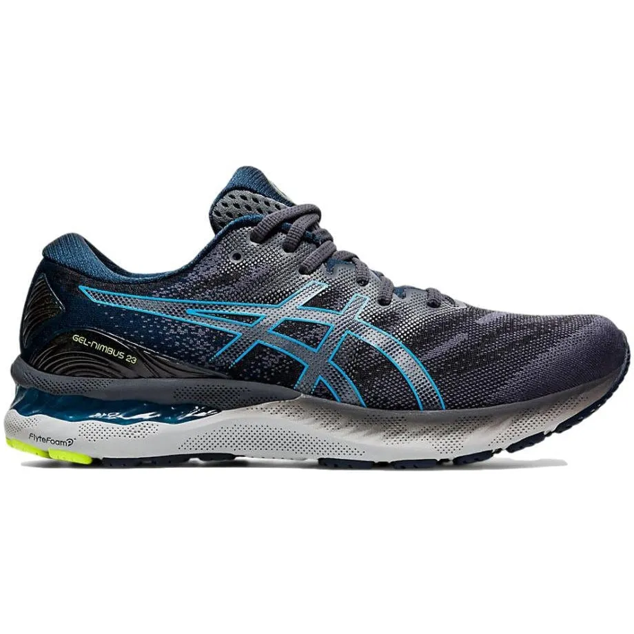 Men's Asics GEL-Nimbus 23, Carrier Grey/Digital Aqua, 12 D Medium