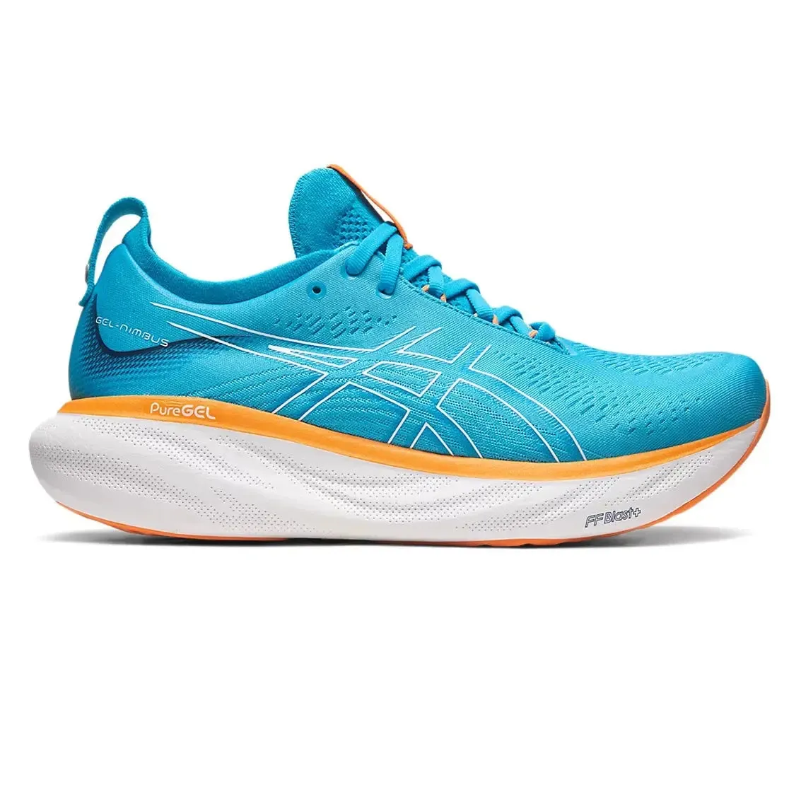 Mens ASICS Gel-Nimbus 25 - Island Blue / Sun Peach