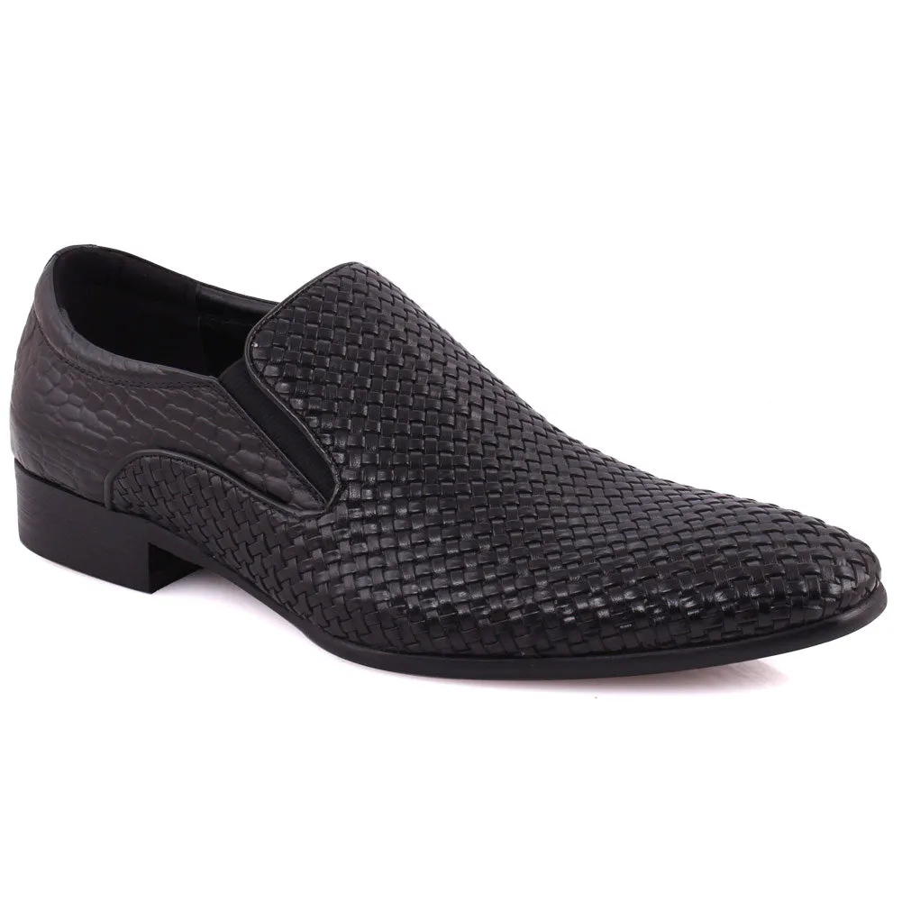 Mens “DARCY” Textured Detailing Evening Loafers