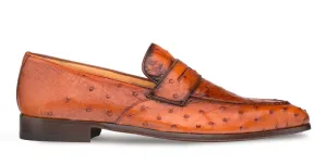 Mezlan Lisbon Ostrich Loafer Brandy