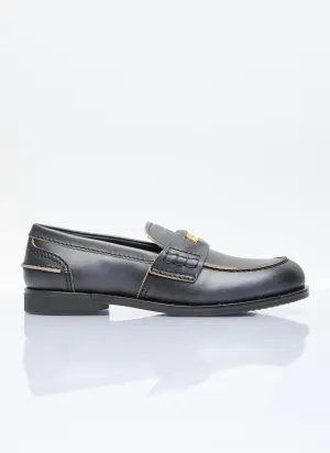 Miu Miu Leather Penny Loafers