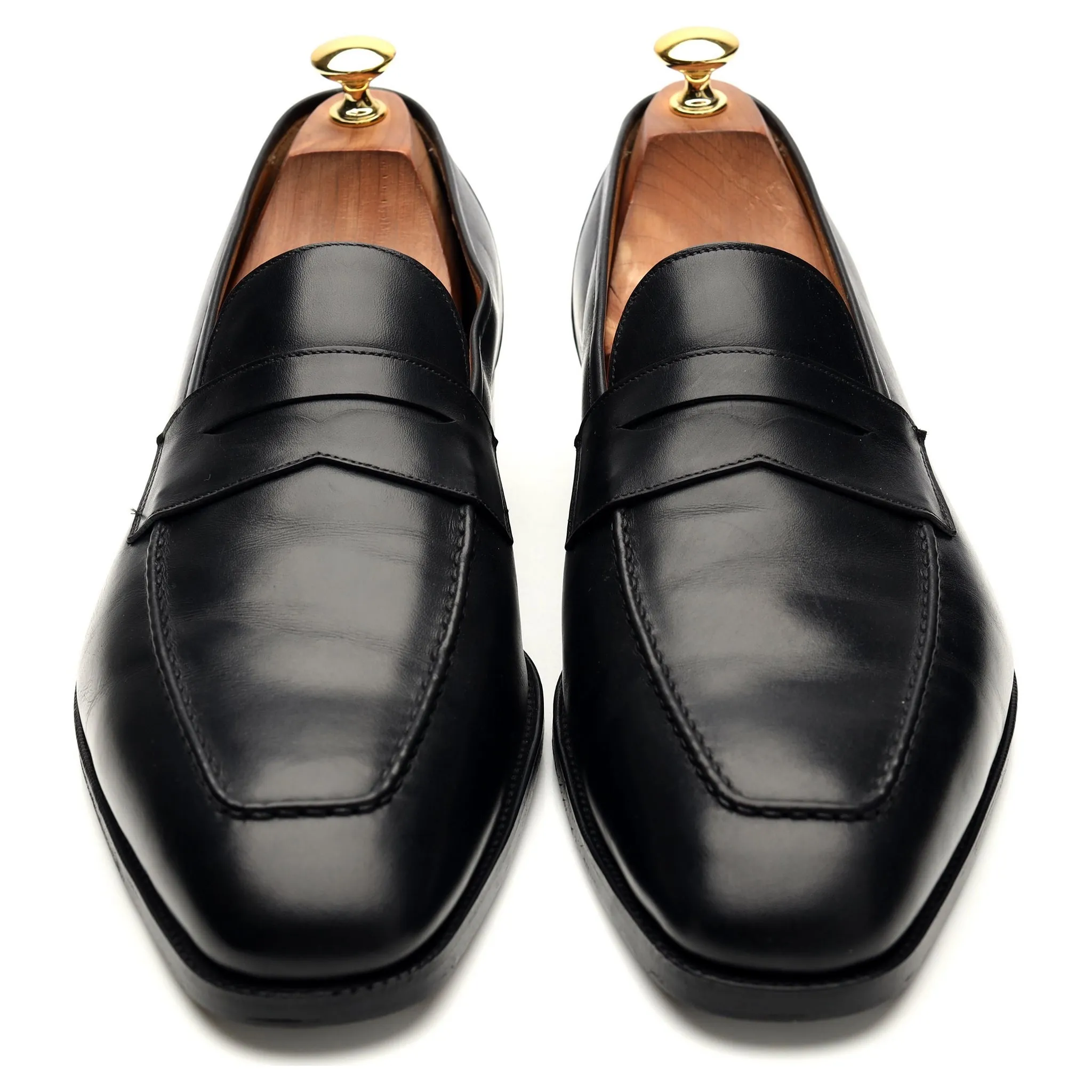 'Monaco' Black Leather Loafers UK 10.5 E