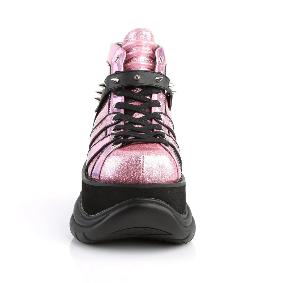 NEPTUNE-100 Pink Glitter-Silver/Vegan Leather