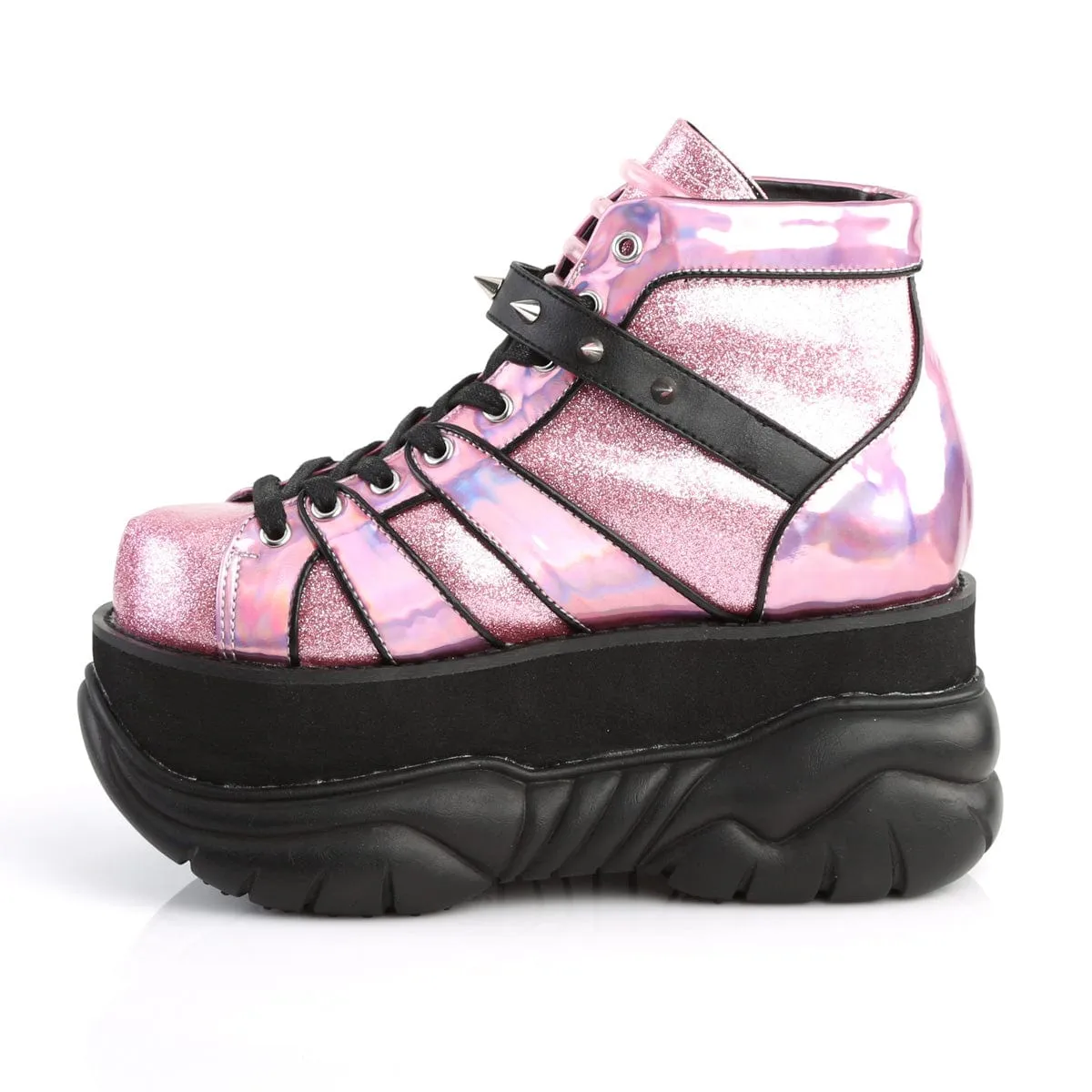 NEPTUNE-100 Pink Glitter-Silver/Vegan Leather