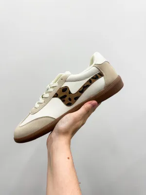 Neutral Low Top Sneakers- Leopard