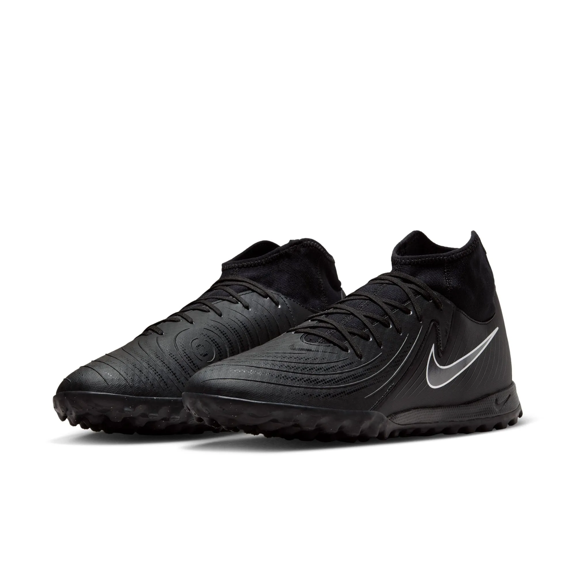 Nike Phantom Luna II Academy TF Turf Soccer Cleat - Black/Black