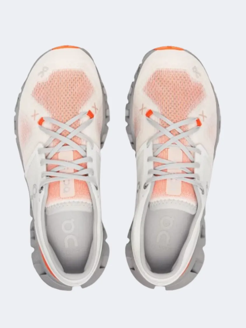 On Cloud X 3 Women Running Shoes Ivory/Alloy