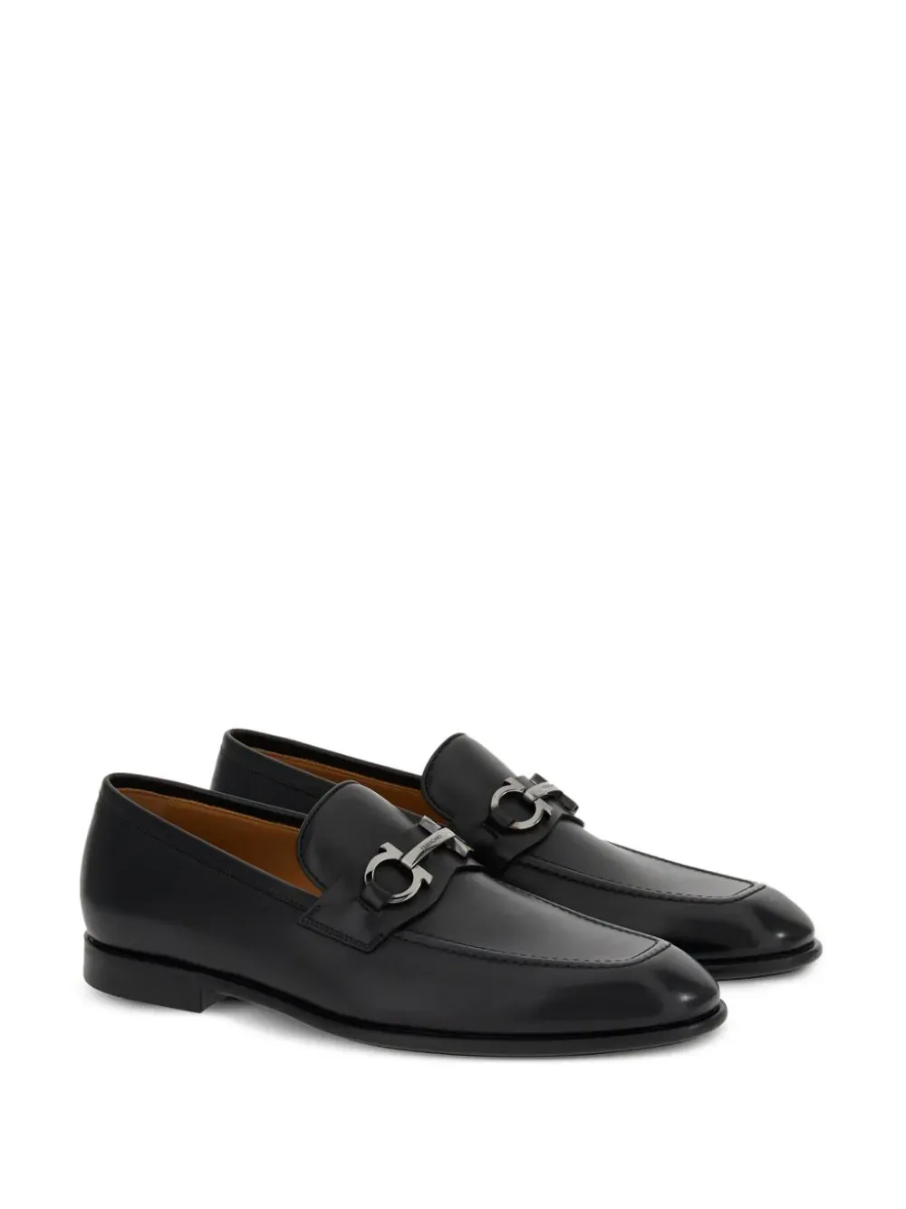 Pantofi loafers FERRAGAMO Gancini Penny negri