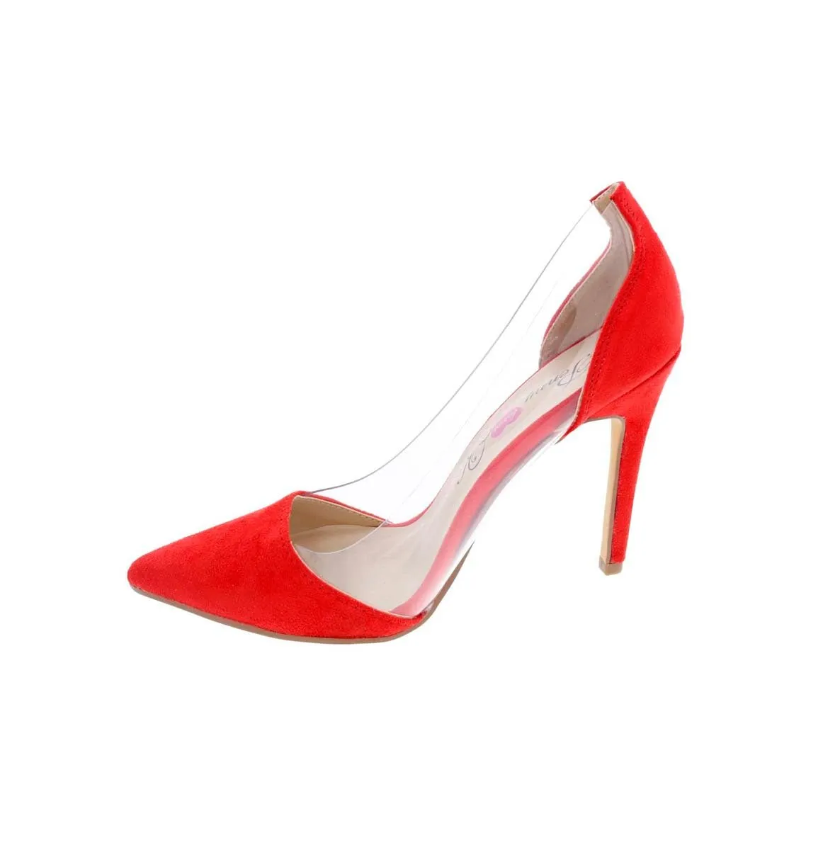 Penny Loves Kenny Opie Women Pumps Shoe In Red Micro/lucite