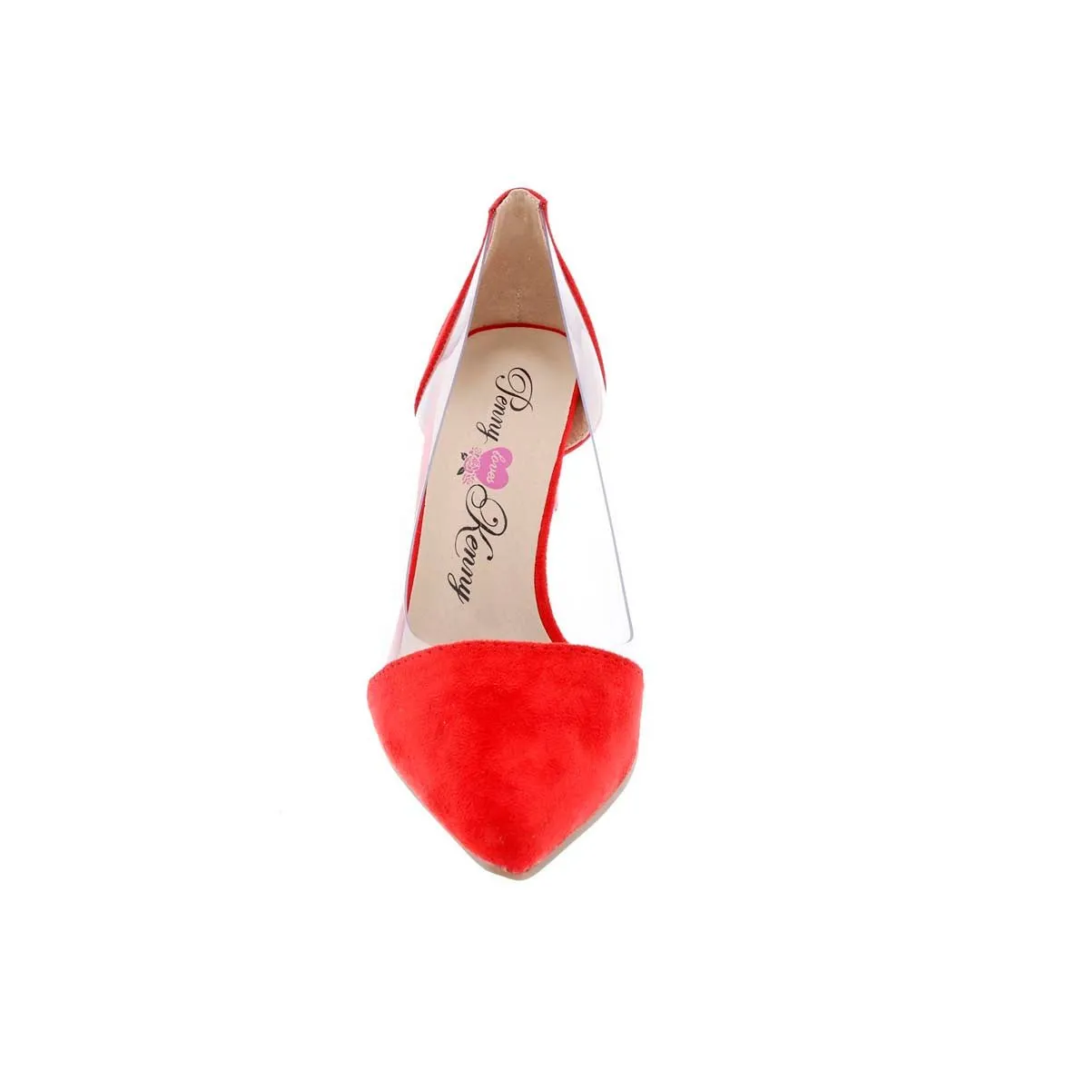 Penny Loves Kenny Opie Women Pumps Shoe In Red Micro/lucite