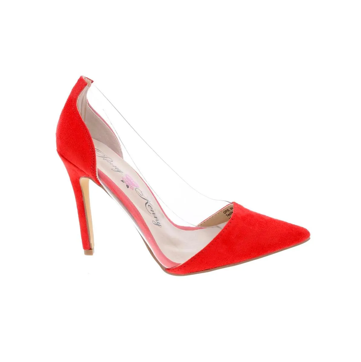 Penny Loves Kenny Opie Women Pumps Shoe In Red Micro/lucite