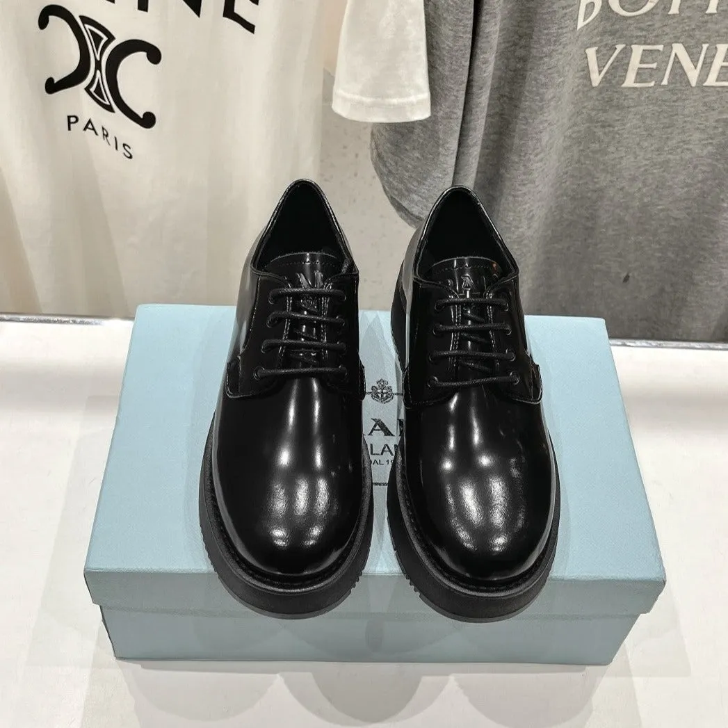 PRA BRUSHED LEATHER LOAFERS JET-BLACK