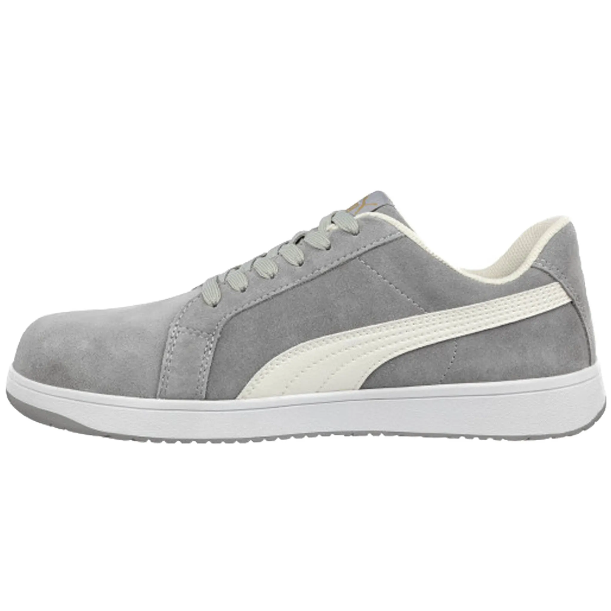 Puma Men's 640035 Iconic Suede Low Grey Composite Safety Toe Metal Free Work Shoes