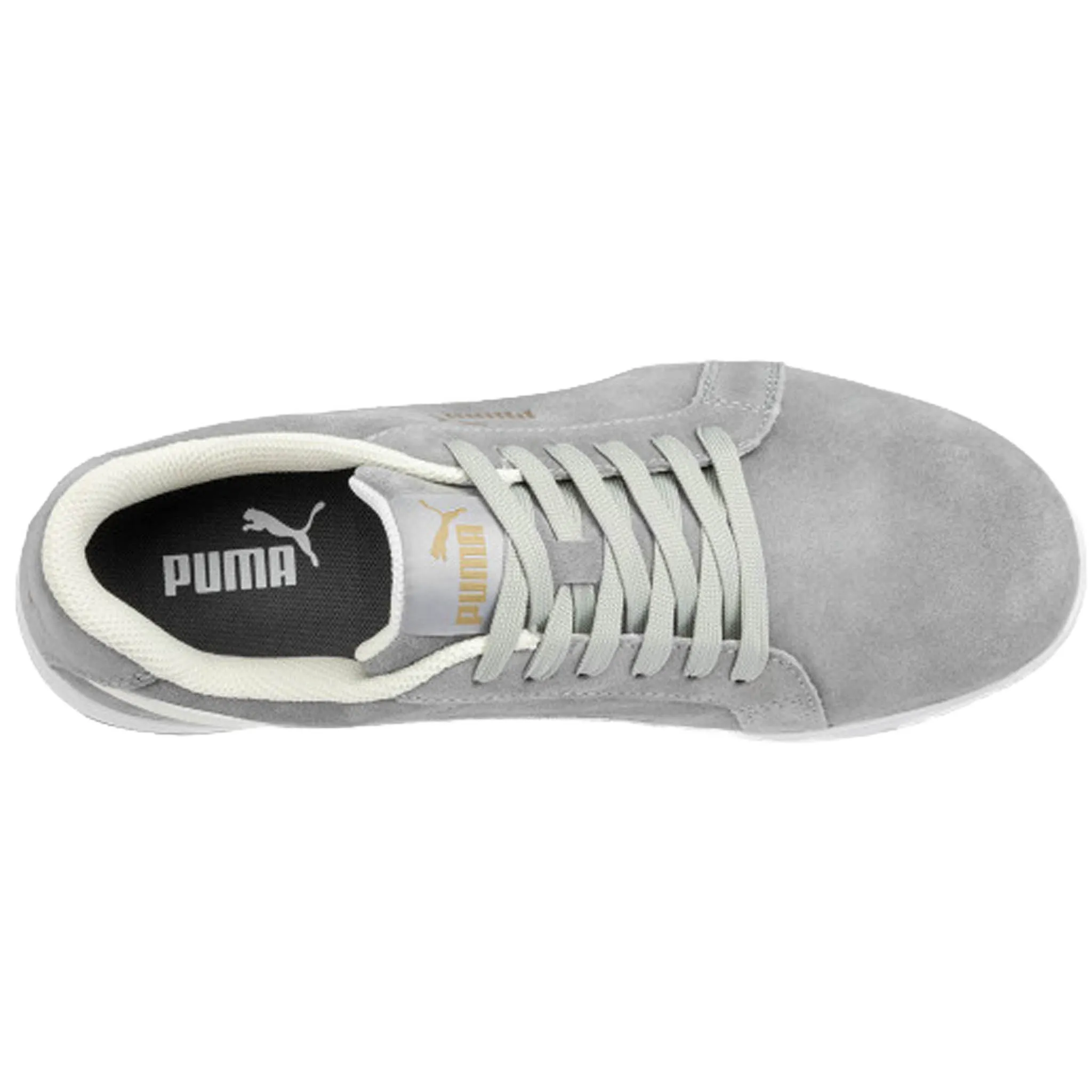 Puma Men's 640035 Iconic Suede Low Grey Composite Safety Toe Metal Free Work Shoes