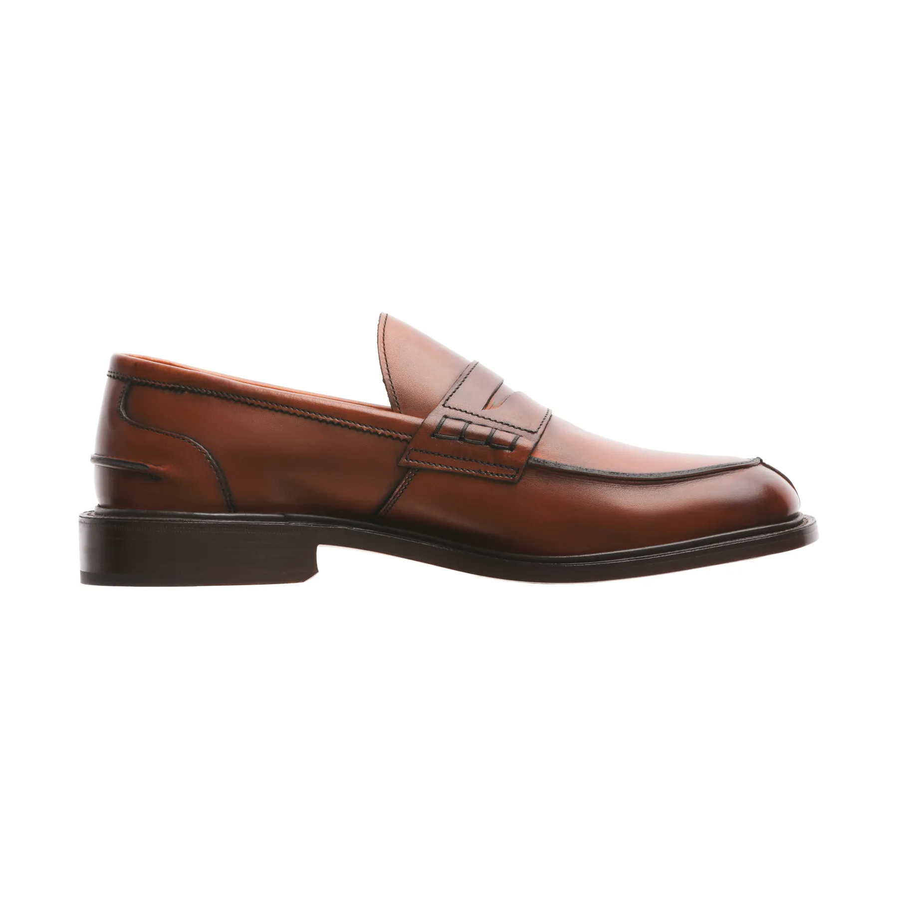 "James" Leather Penny Loafer in Brown