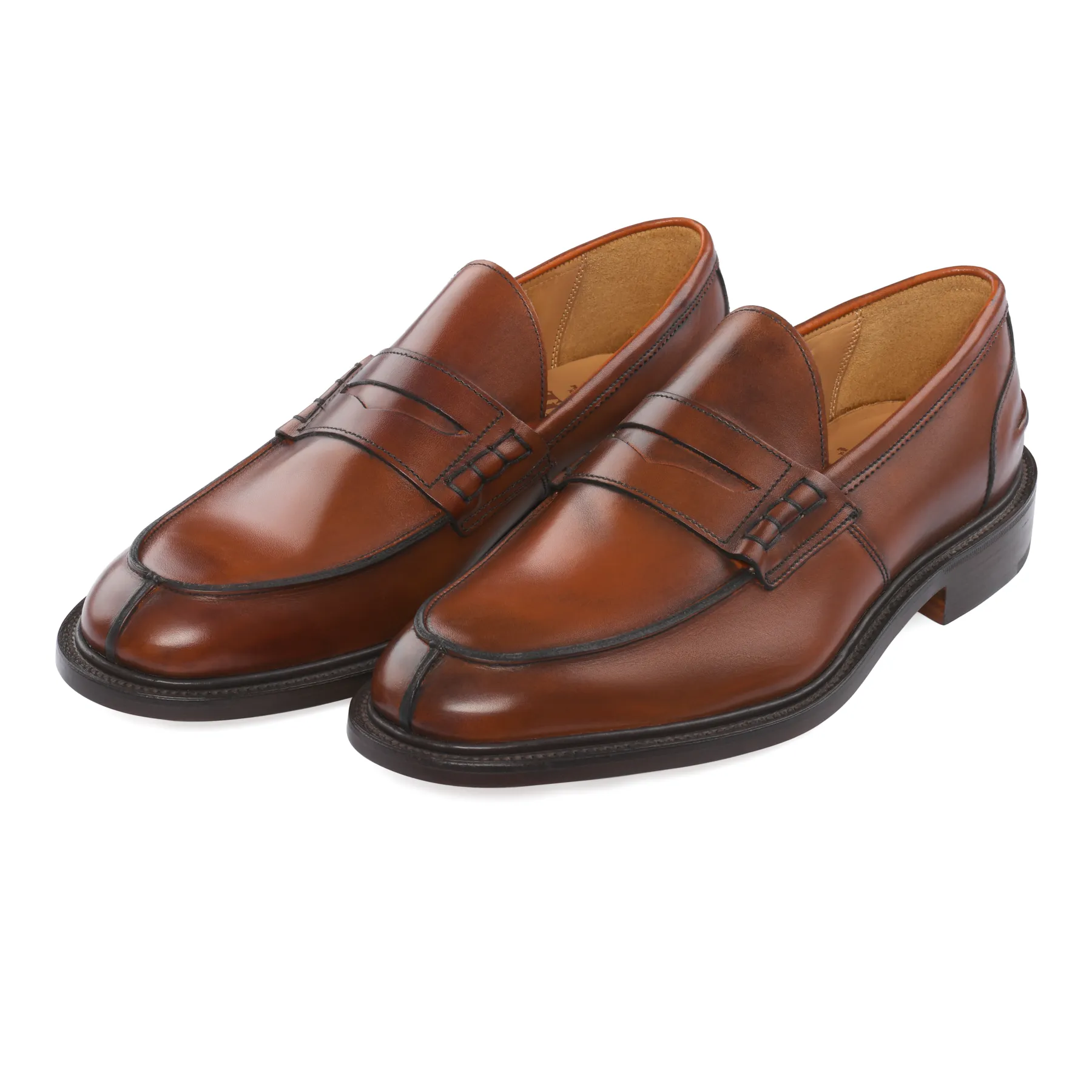 "James" Leather Penny Loafer in Brown