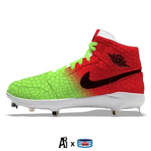 "Watermelon Grinch" Jordan 1 Retro Cleats