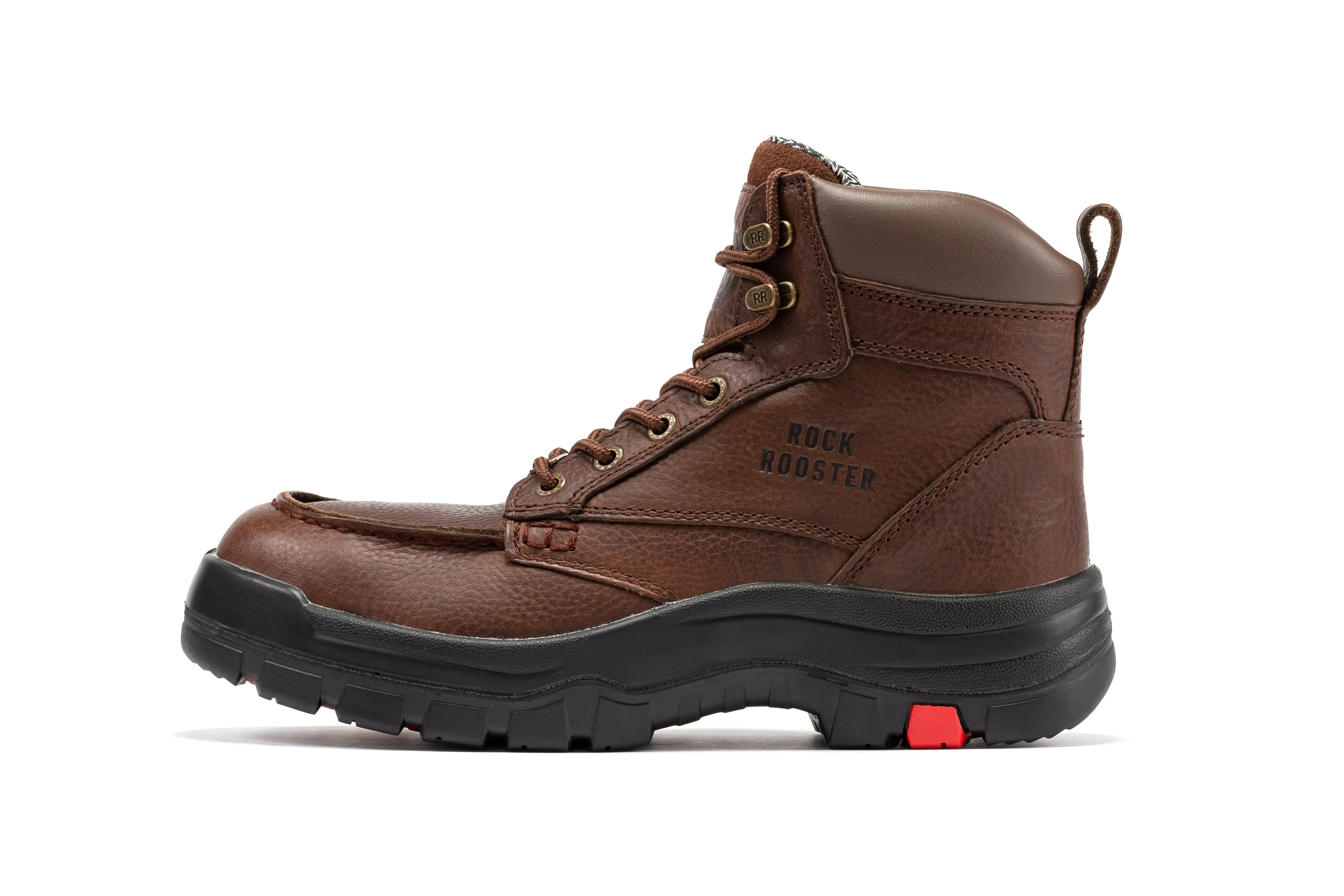 ROCKROOSTER  Zumbro 6 inch Wide Steel Toe, Waterproof Work Boots, Rubber Outsole, EH Protection, ASTM 2413, Work Boots AK372