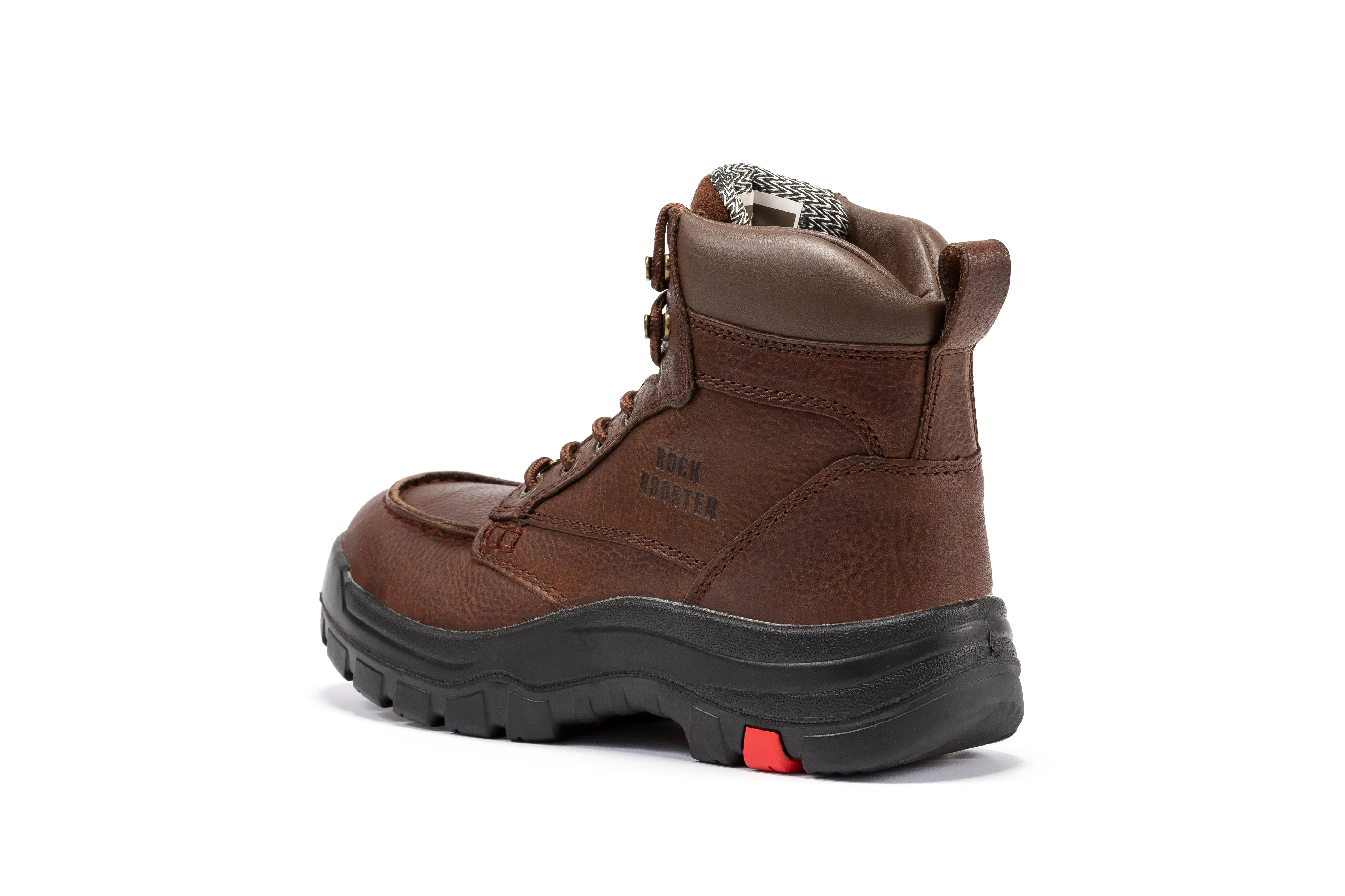 ROCKROOSTER  Zumbro 6 inch Wide Steel Toe, Waterproof Work Boots, Rubber Outsole, EH Protection, ASTM 2413, Work Boots AK372