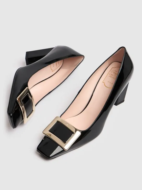 Roger Vivier   75mm Belle Vivier patent leather pumps 