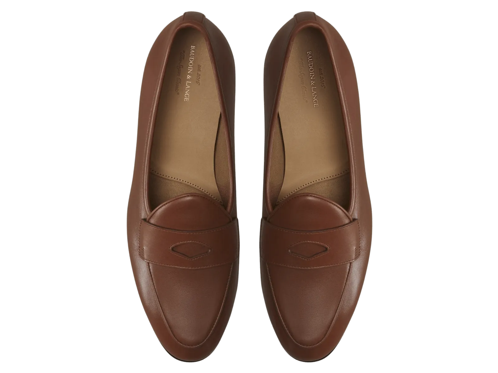 Sagan Classic Ginkgo Loafers in Tan Drape Calf