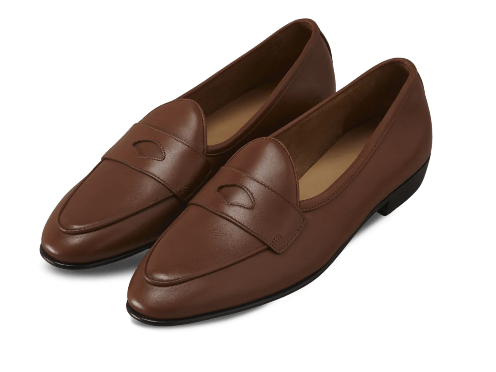 Sagan Classic Ginkgo Loafers in Tan Drape Calf