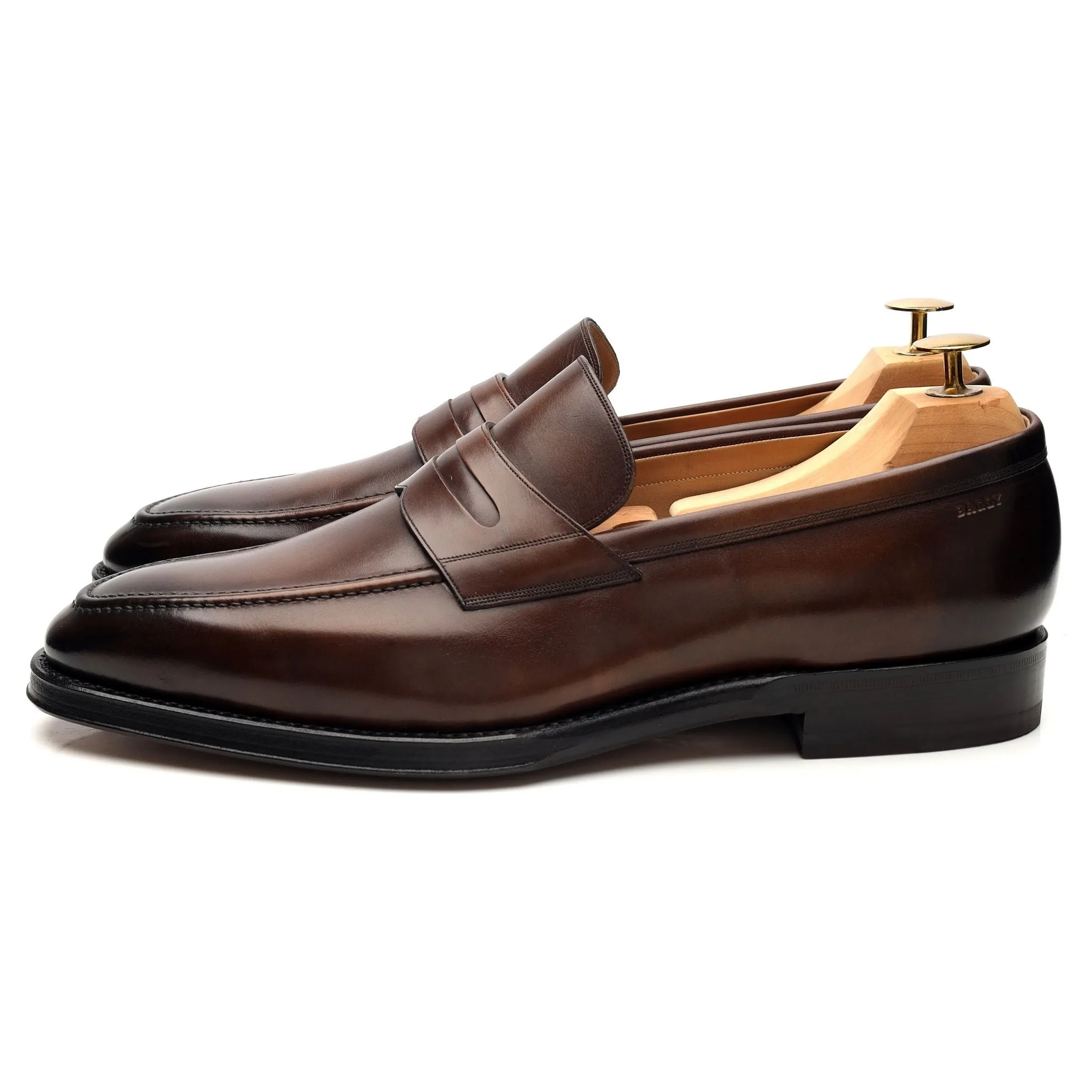 Scribe 'Scarbono' Dark Brown Leather Loafers UK 8 F