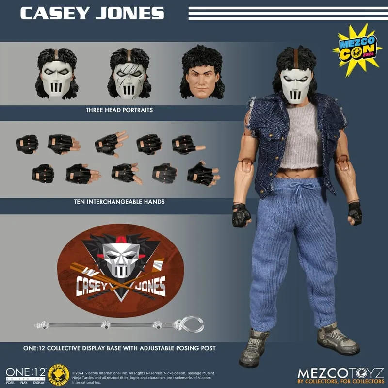 SDCC 2024 Mezco Toyz ONE:12 Collective: TMNT Turtles Casey Jones Exclusive Action Figure