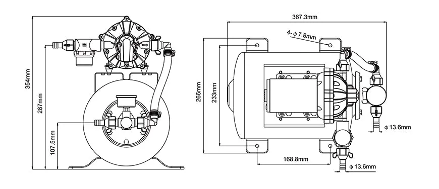 SEAFLO 8L Accumulator Pressure Boost System 24V