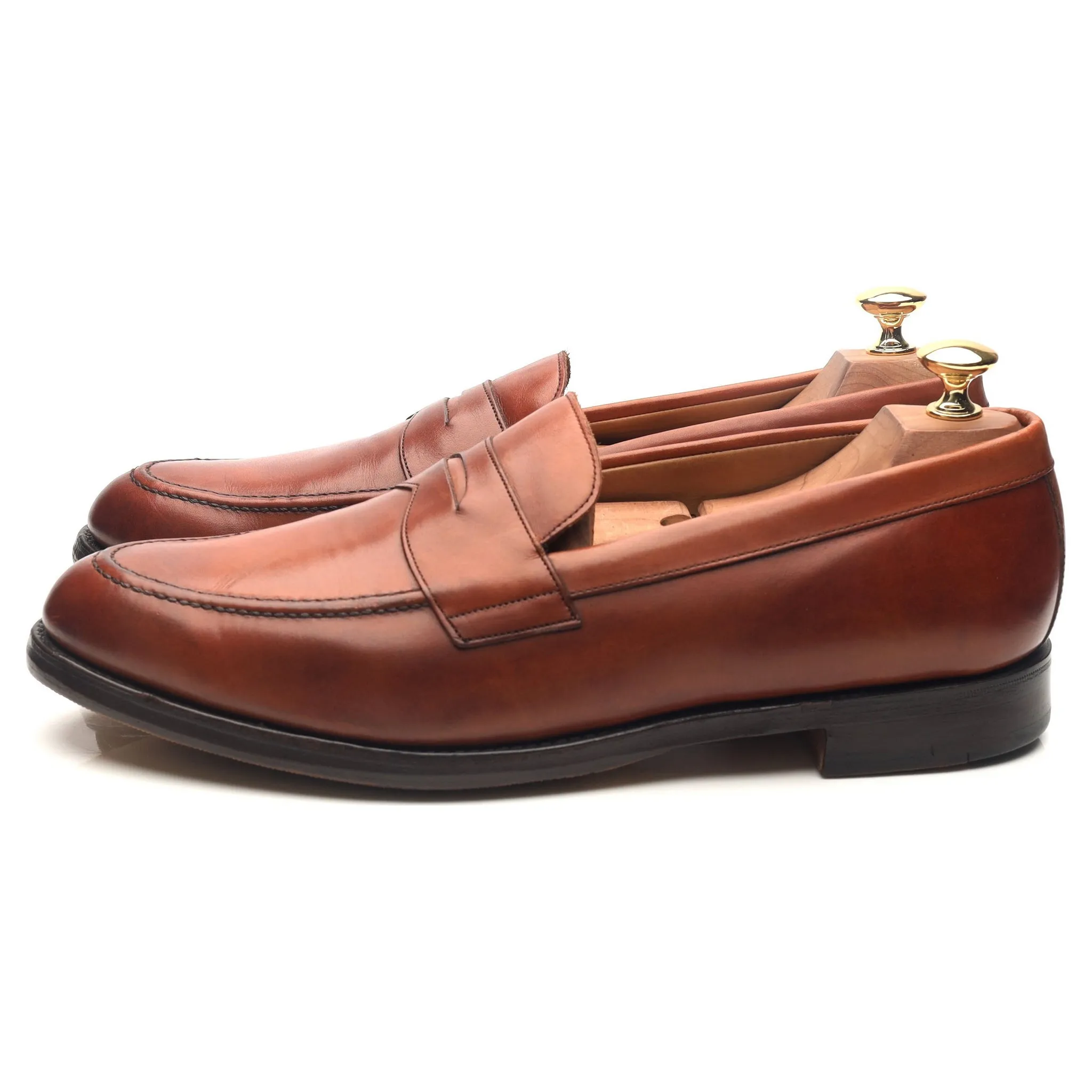 Shipton & Heneage 'Arran' Tan Brown Leather Loafers UK 9.5 F