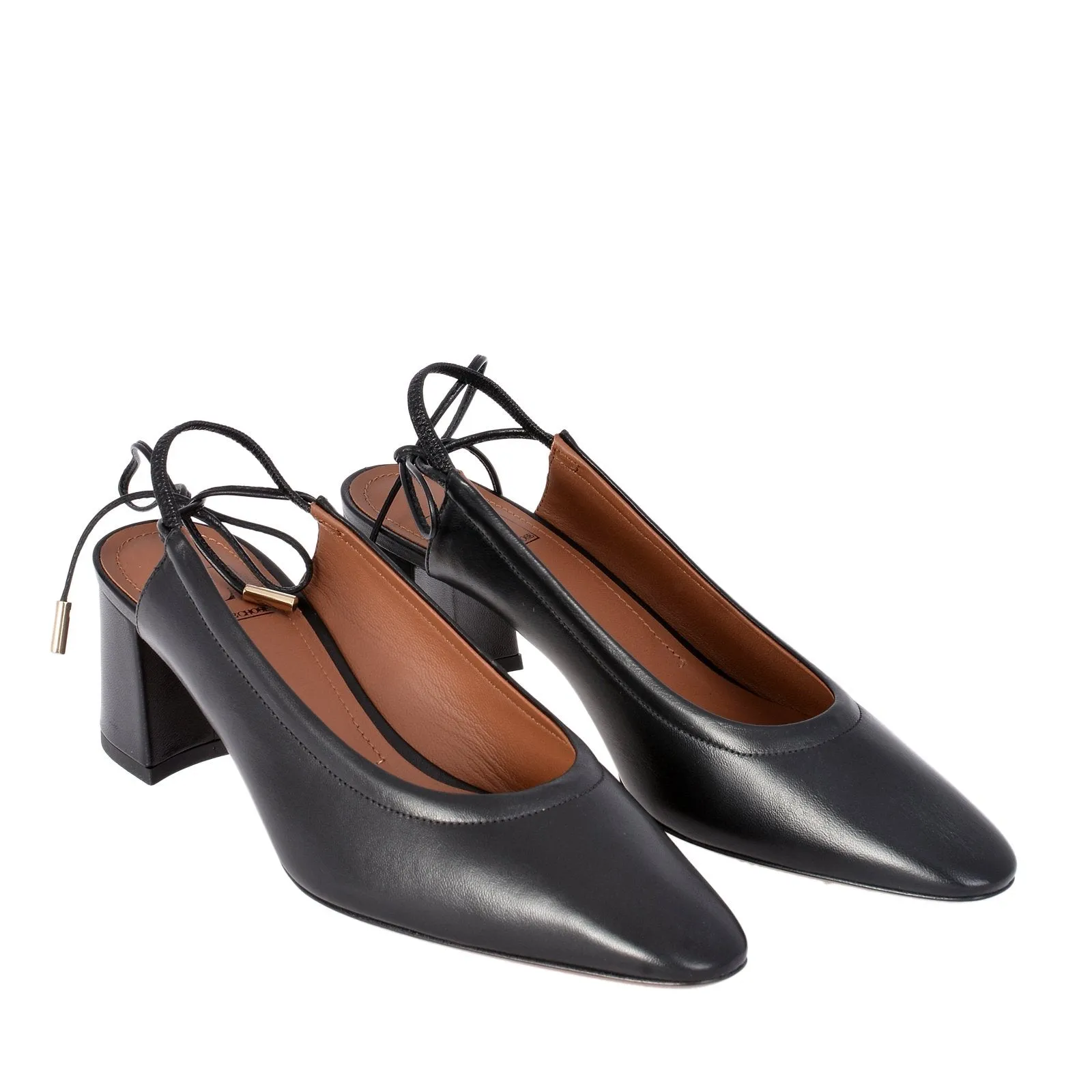 Slingback Shoes In Lux Black Nappa