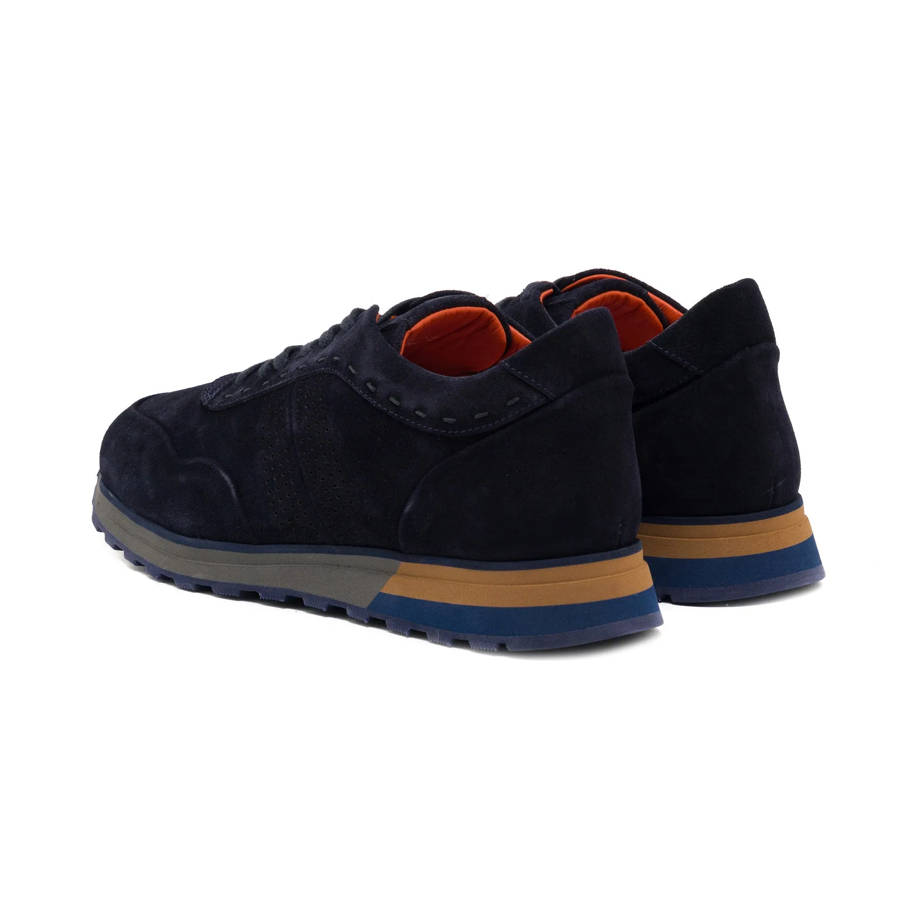 Stavros Navy Blue Suede Sneaker