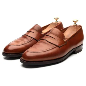 'Stoke' Tan Brown Leather Penny Loafers UK 9 EE