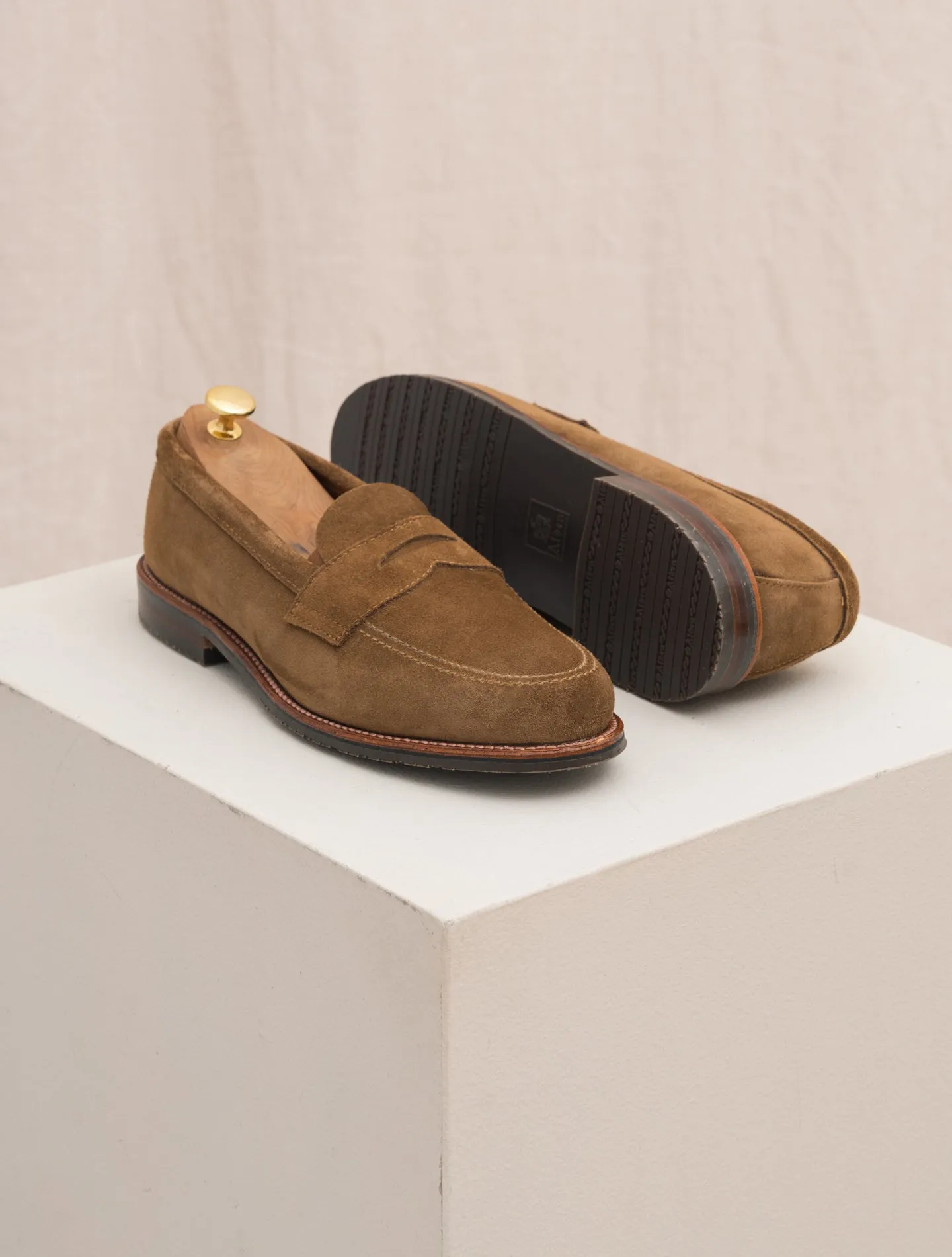 Suede Penny Loafer Snuff