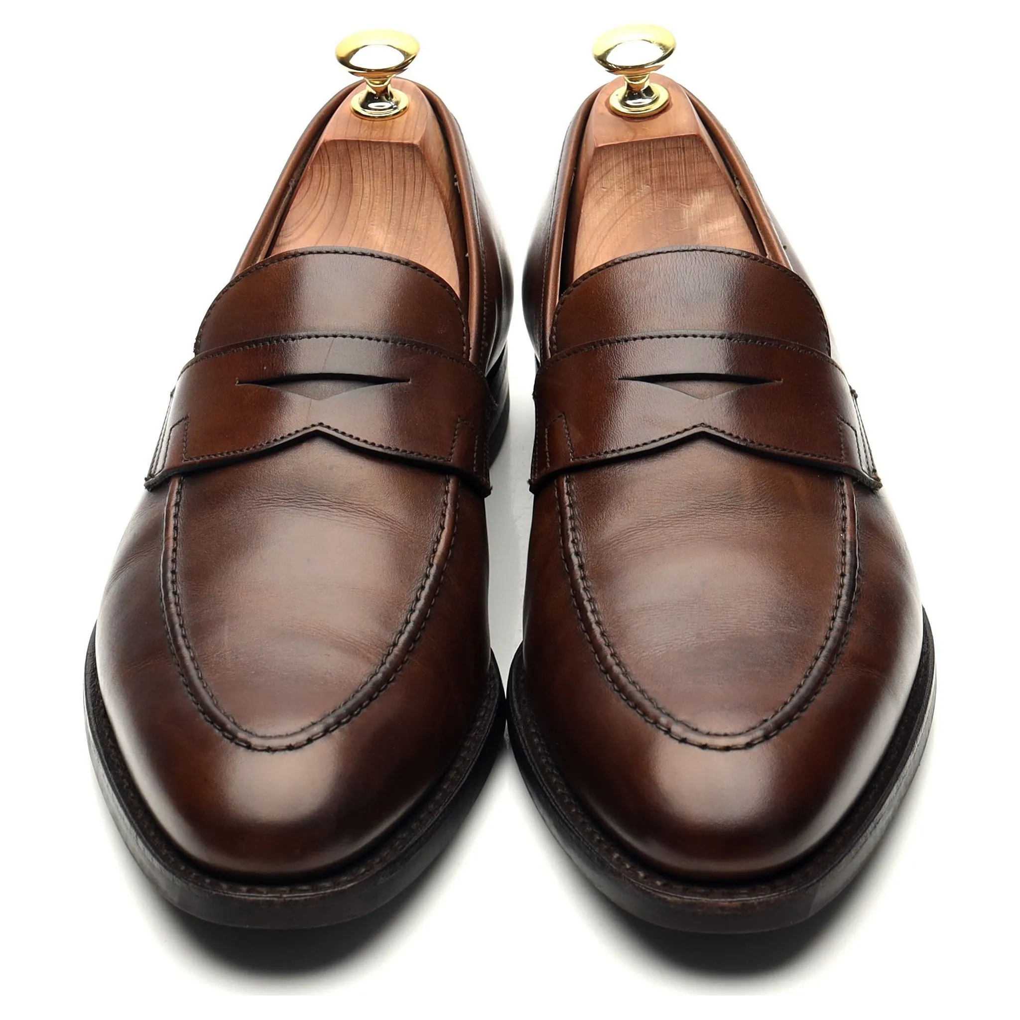 'Sydney' Dark Brown Leather Loafers UK 8.5 E