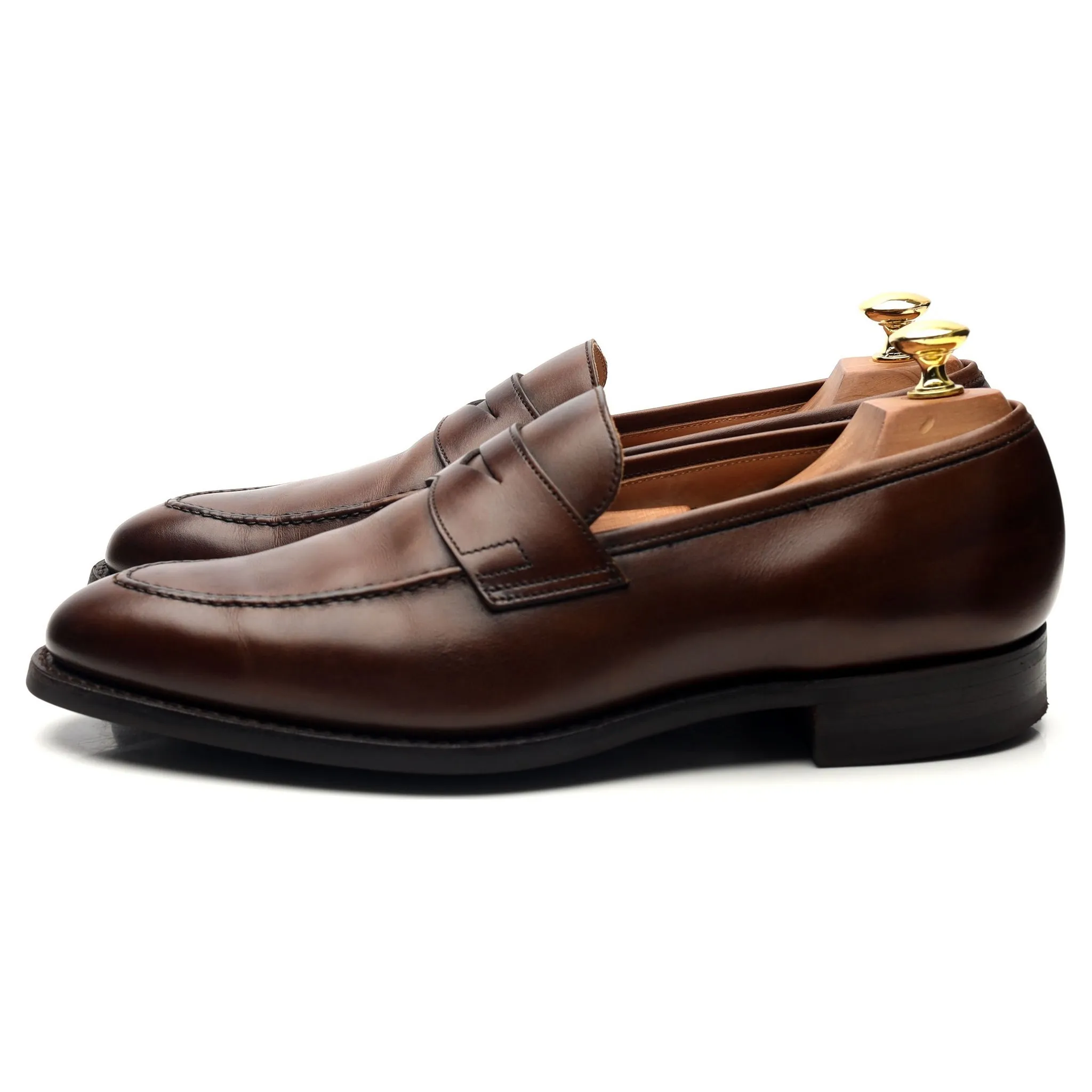 'Sydney' Dark Brown Leather Loafers UK 8.5 E