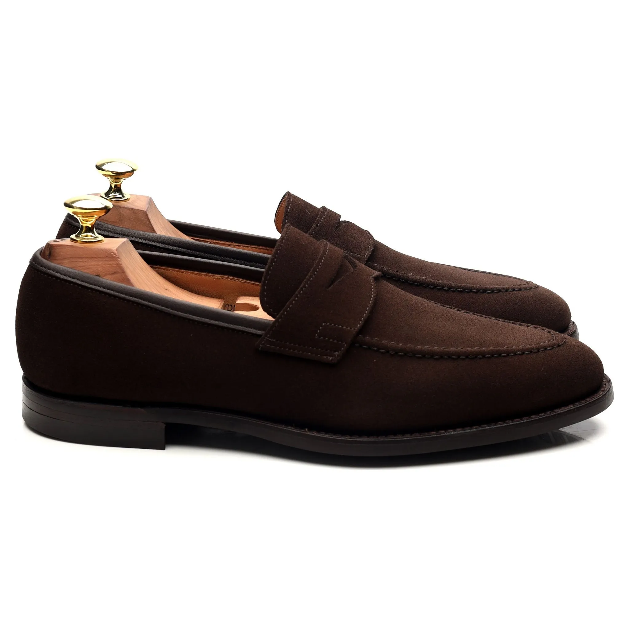 'Sydney' Dark Brown Suede Loafers UK 7 E