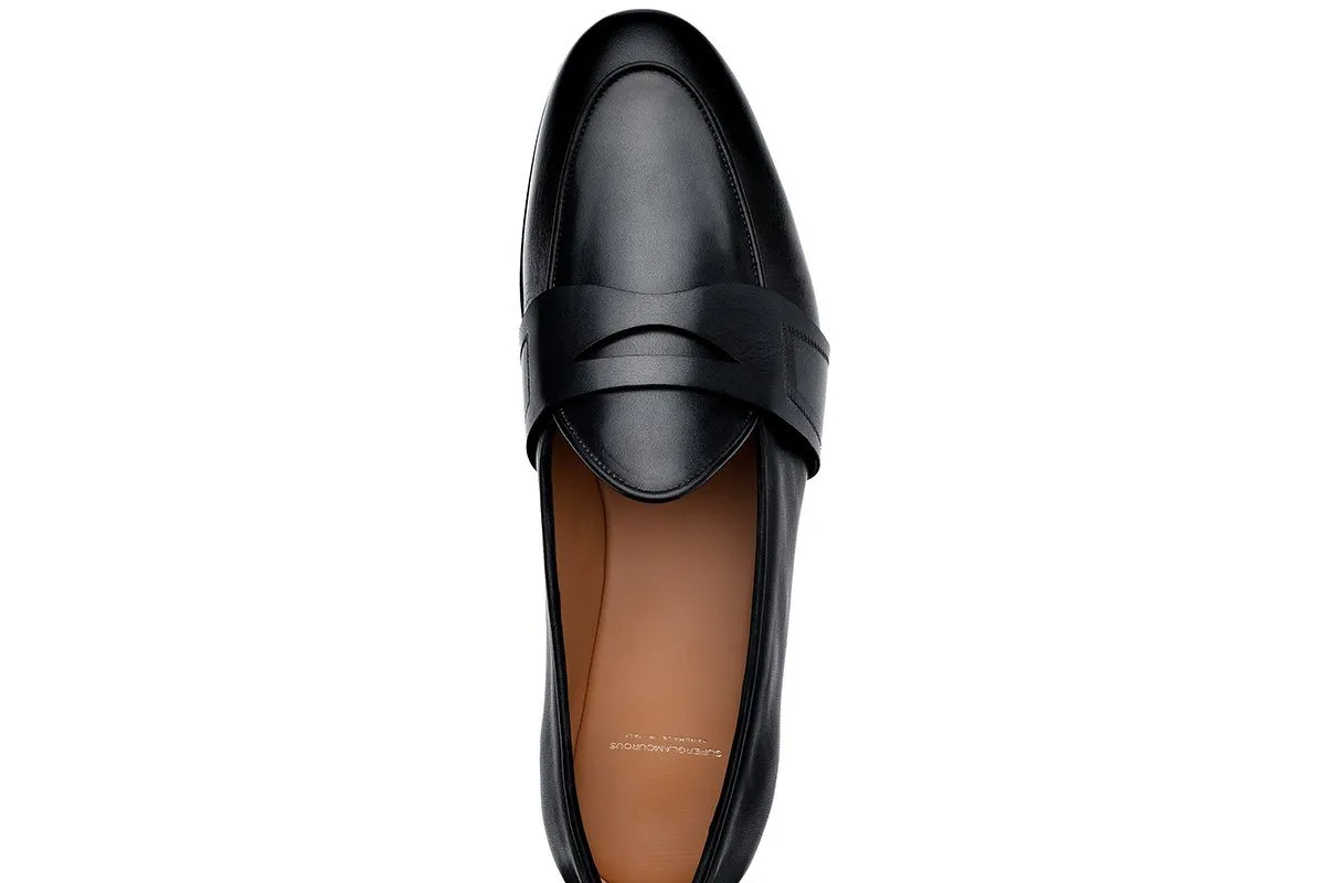 TANGERINE 9 TOLEDO BLACK BELGIAN LOAFERS