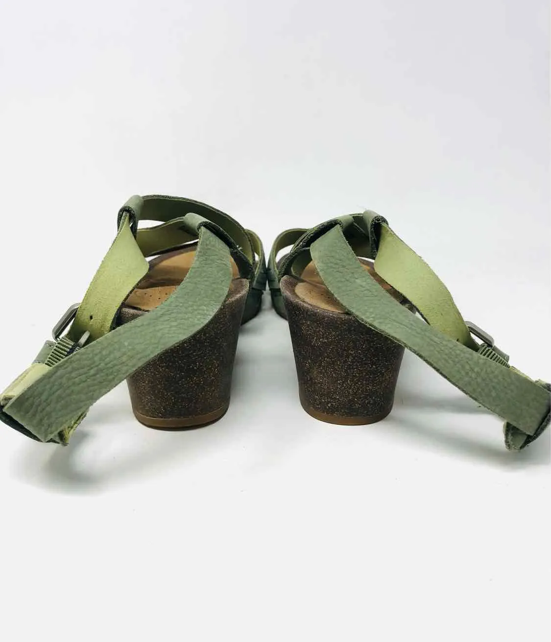 Teva Size 10 Olive Crisscross Suede Shoes Wedge Sandal