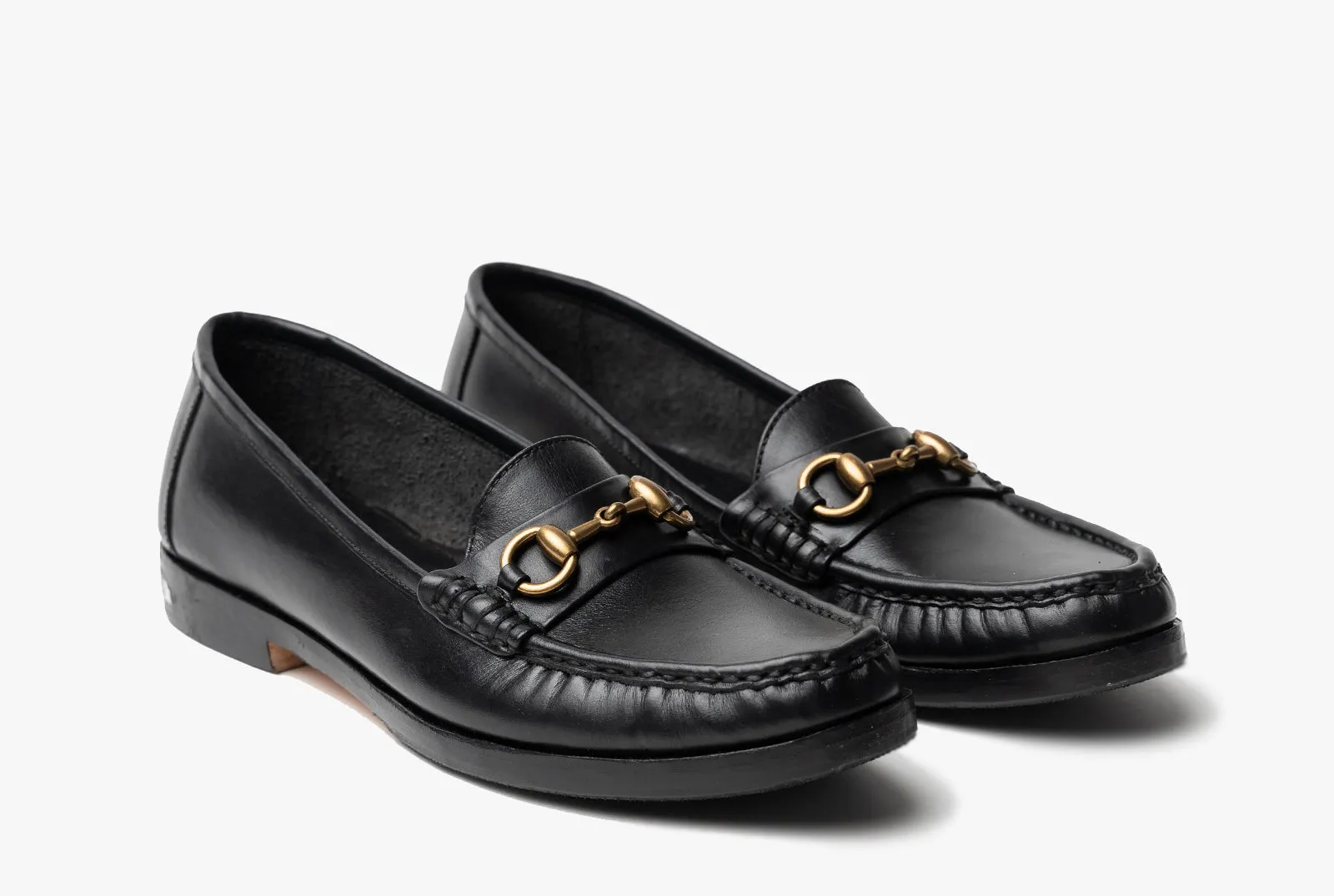 The Bonnie Horsebit Loafers - Black Noir