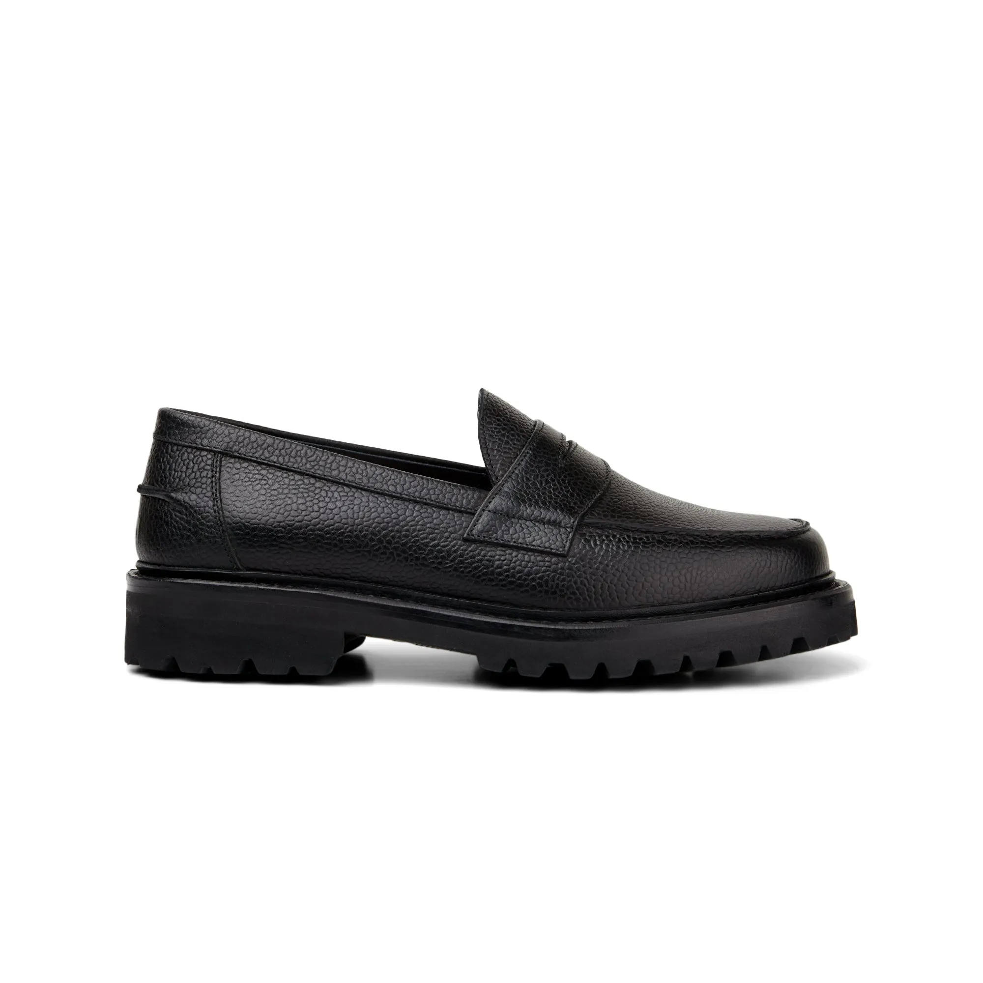 The Ellis Penny Loafer, Onyx, Vibram 1757 Lug Sole